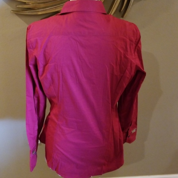 Express button down red top size L - Picture 2 of 7